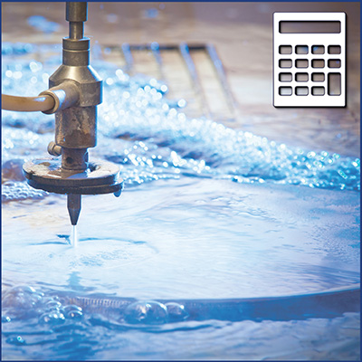 Water jet intensifier chiller selection calculator
