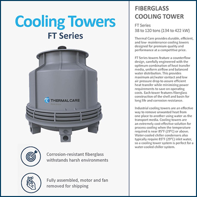 FT Fiberglass Cooling Towers 38 to 120 Tons