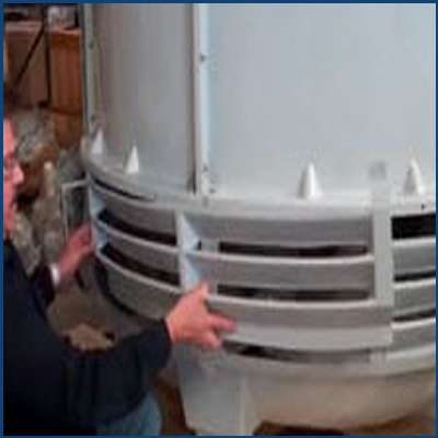 FT cooling tower louver installation