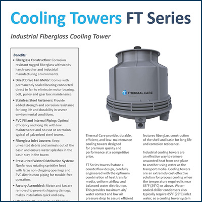 FT fiberglass cooling towers 38 to 120 ton