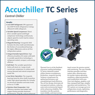 TC 60 to 800 ton with centrifugal compressor Specification