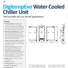 DigitempEvo Water Cooled Chiller Specifications