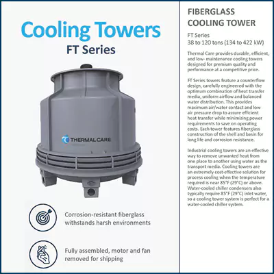 FT Fiberglass Cooling Towers 38 to 120 Tons