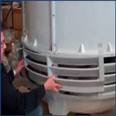 FT cooling tower louver installation
