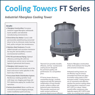 FT fiberglass cooling towers 38 to 120 ton