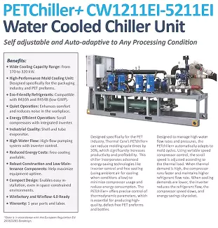 PETChiller+ CW1211EI-5211EI Water Cooled Chiller Specifications