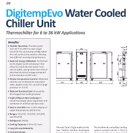 DigitempEvo Water Cooled Chiller Specifications